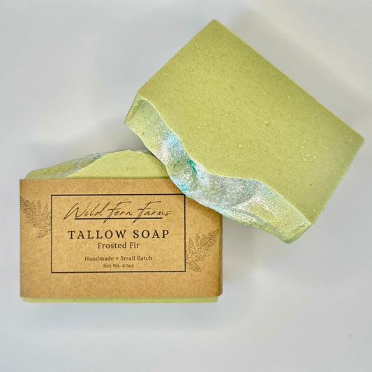 Tallow Soap; Frosted Fir