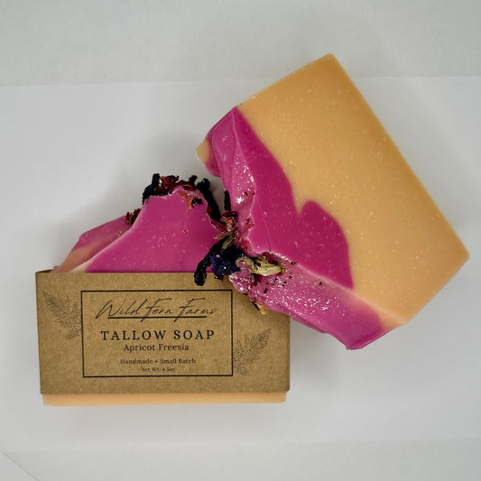 Tallow Soap; Apricot Freesia