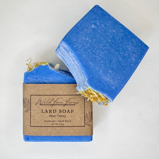 Lard Soap; Blue Tansy