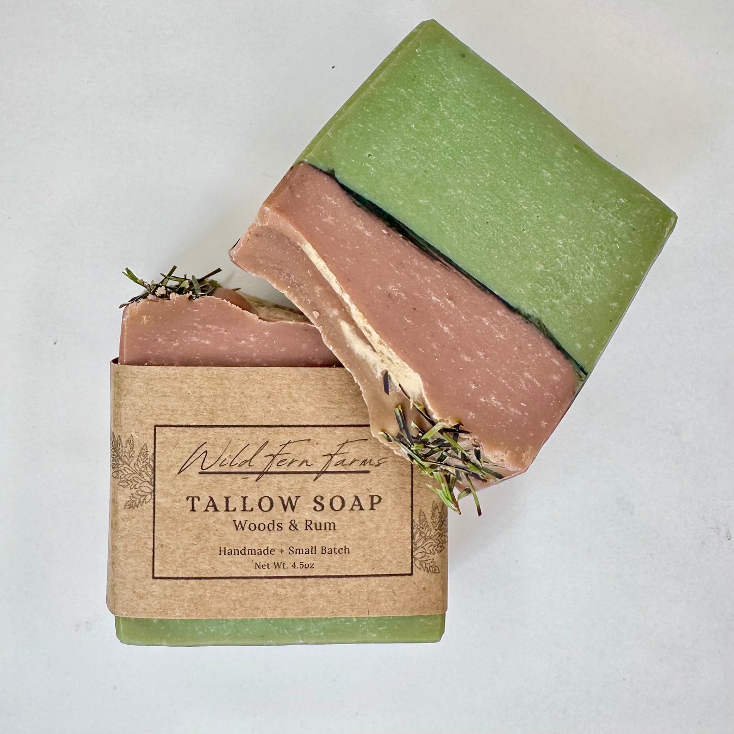 Tallow Soap; Woods & Rum